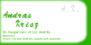 andras krisz business card