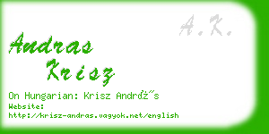 andras krisz business card